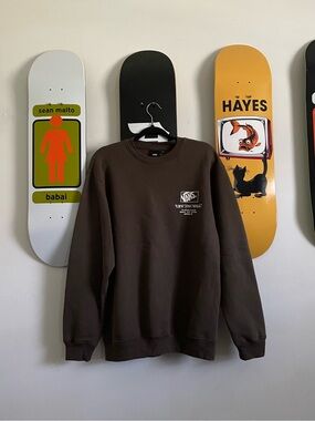 Vans Men's Chocolate Brown Crewneck Sweatshirt
